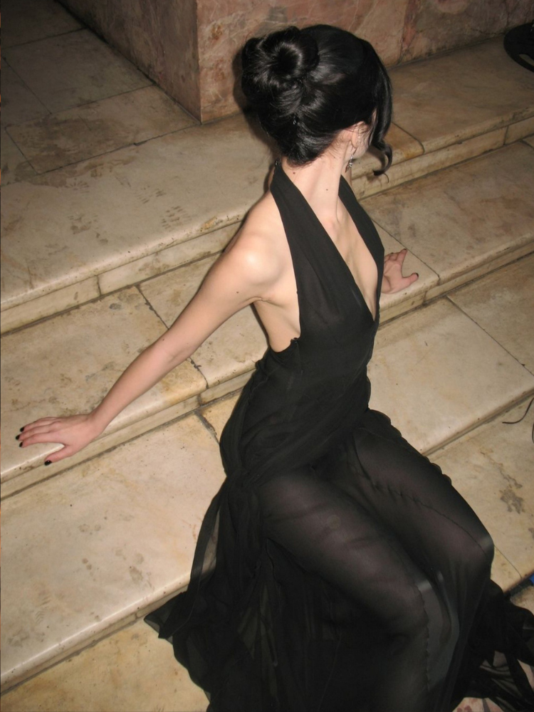 Longue robe de soirée noire