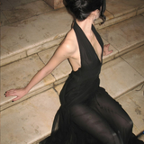 Longue robe de soirée noire