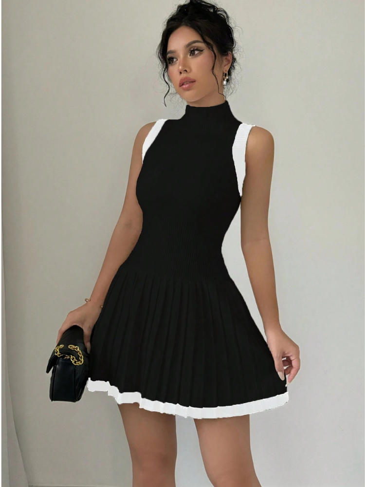 Robe chic noir et blanc Noir / Taille unique