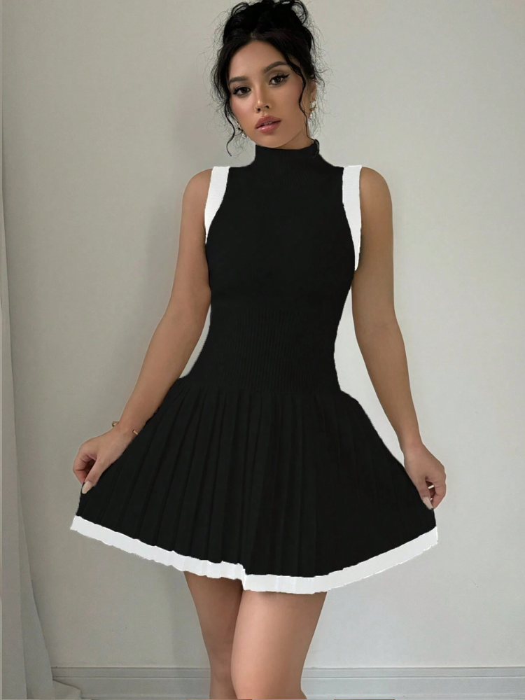 Robe chic noir et blanc Noir / Taille unique