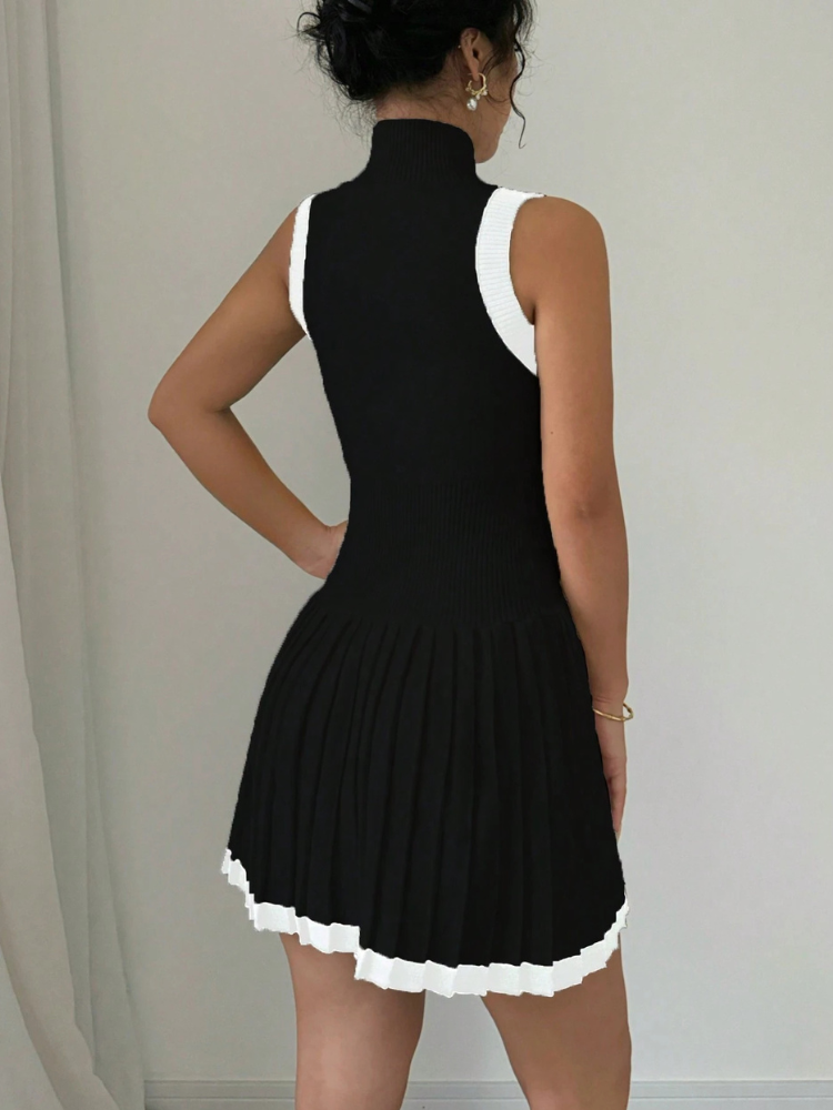 Robe chic noir et blanc Noir / Taille unique
