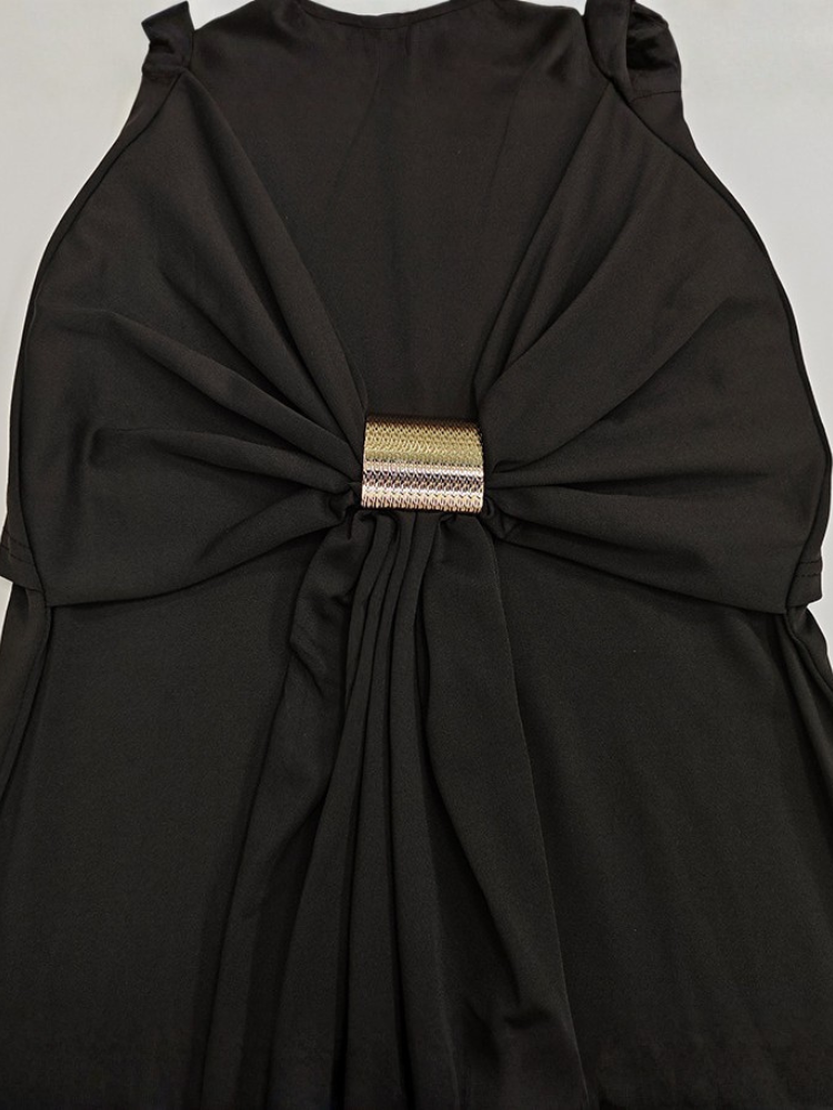 Robe drapée noire