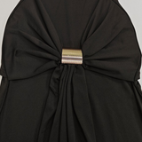Robe drapée noire