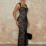 Robe longue noir chic