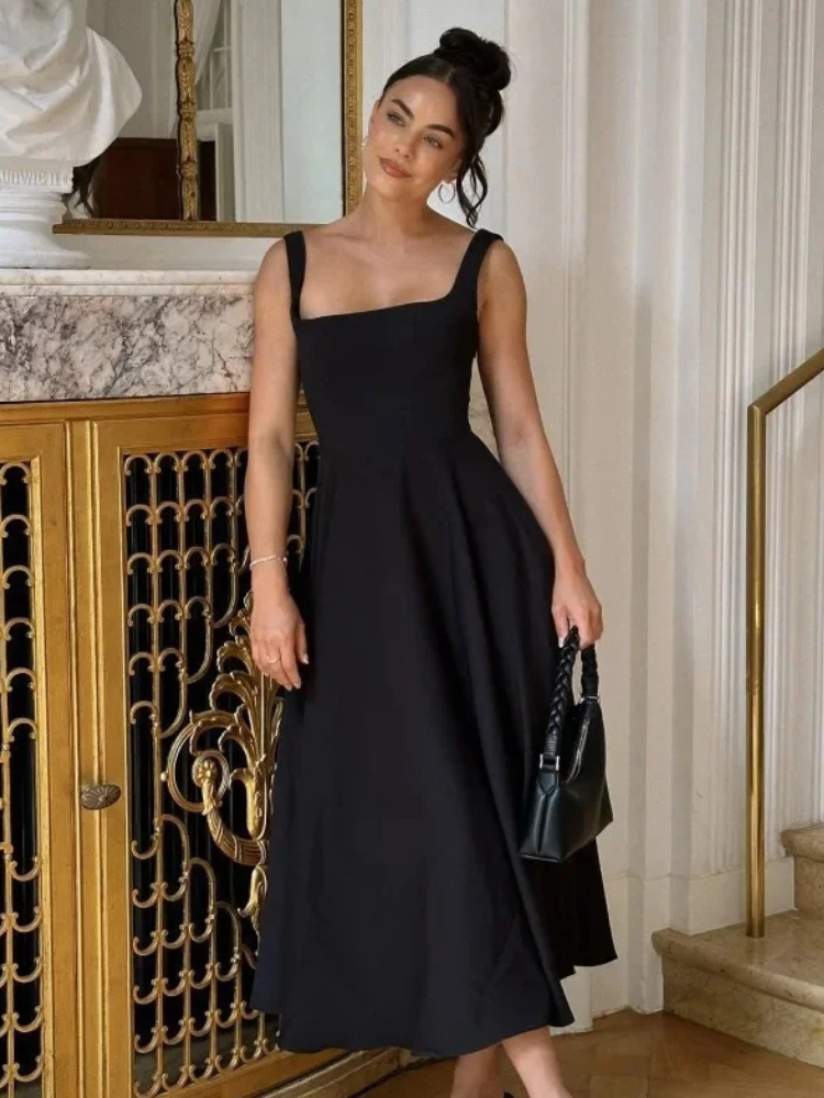 Robe mi longue noir