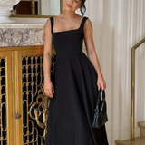 Robe mi longue noir