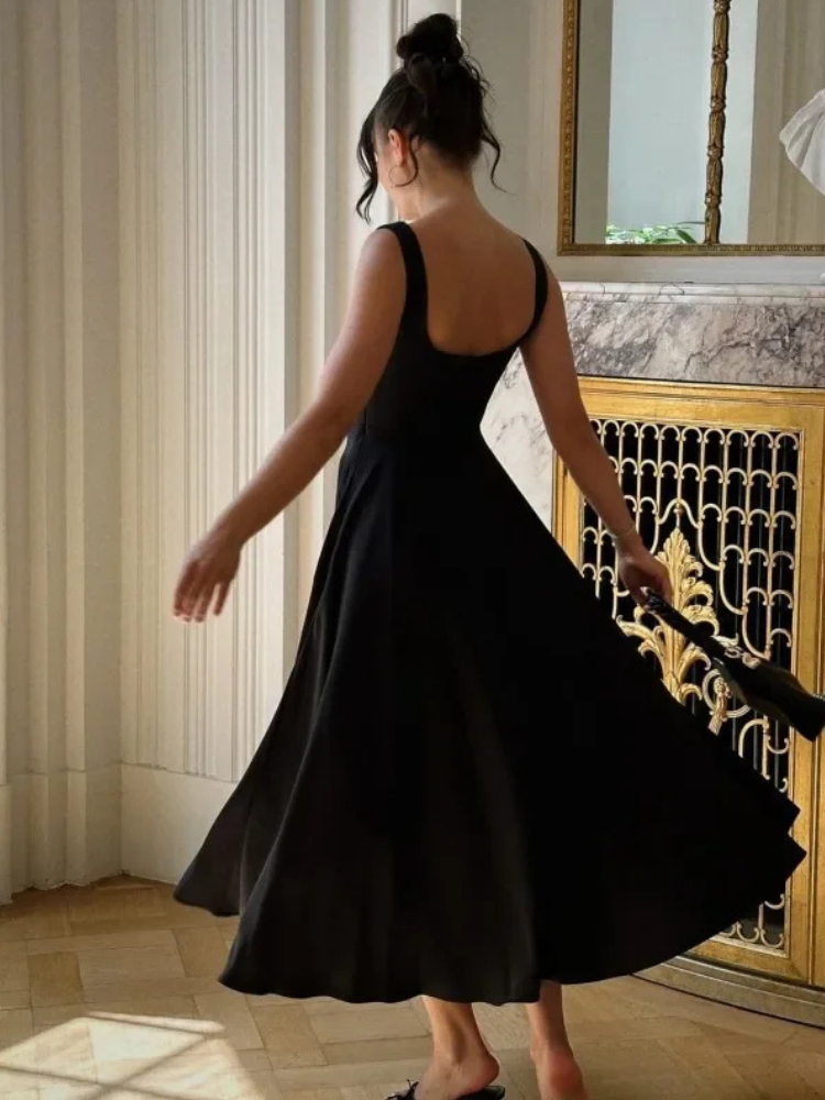 Robe mi longue noir