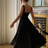 Robe mi longue noir