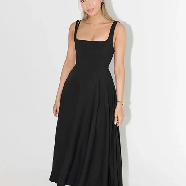Robe mi longue noir Noir / S