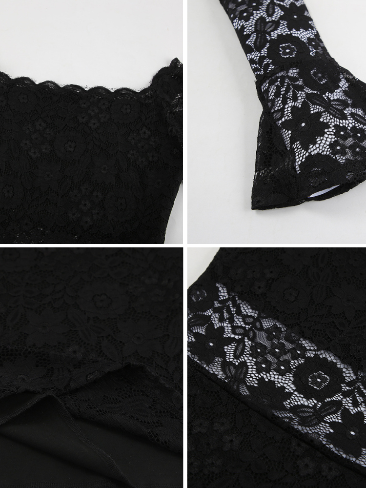 Robe noir épaule dénudée