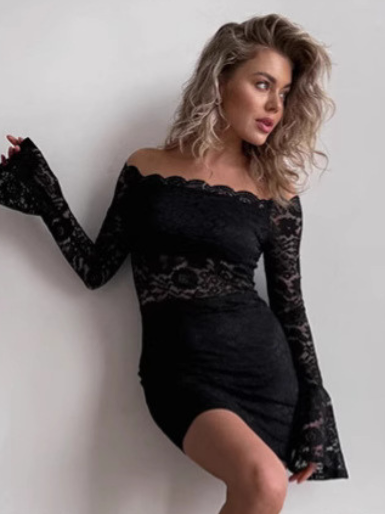 Robe noir épaule dénudée Noir / S