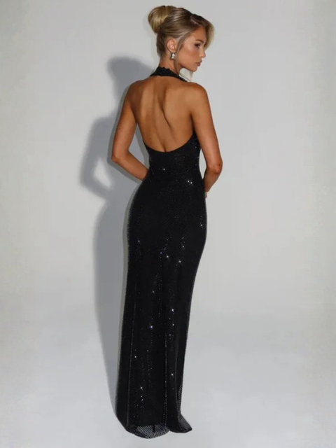 Robe noire femme soirée