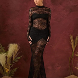 Robe noire transparente